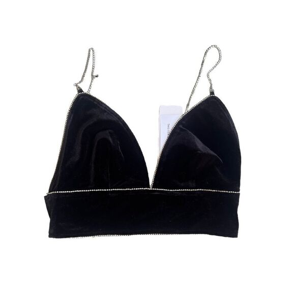 Amy Lynn Velvet Plunge Crop Tank NWT M - Picture 3 of 6